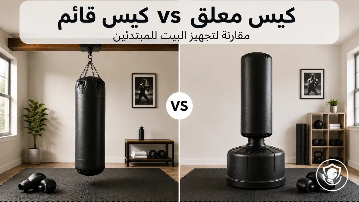 تجهيزات كيس لكم معلق وكيس قائم لمعدات الملاكمة المنزلية للمبتدئين