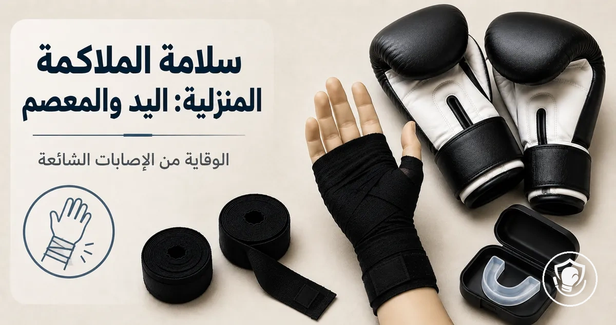 معدات حماية للمبتدئين تركز على سلامة اليد والمعصم أثناء التدريب في المنزل