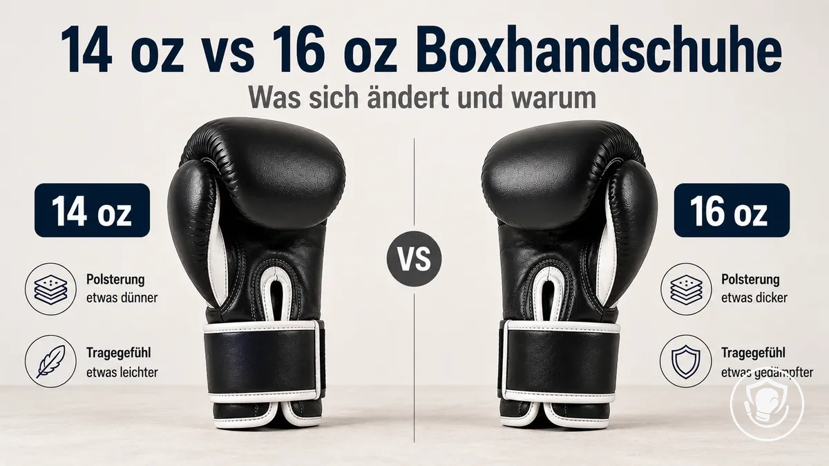 Vergleich zweier Handschuhgewichte für Entscheidungen beim Boxtraining zu Hause
