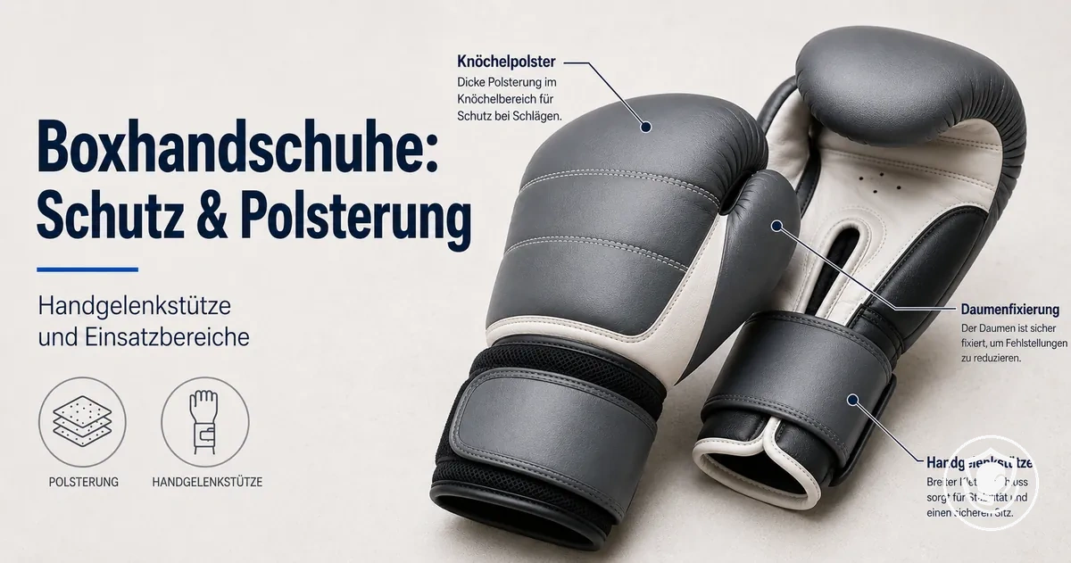 Boxhandschuhe mit Polsterung und Schutzmerkmalen für Anfänger beim Training zu Hause