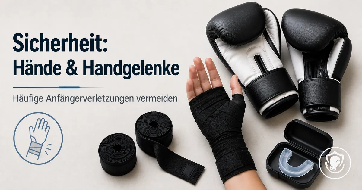 Schutzausrüstung für Anfänger mit Fokus auf Hand- und Handgelenksicherheit beim Heimtraining