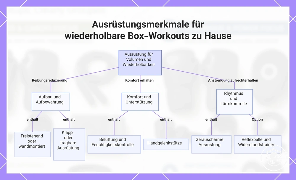 Ausrüstungsmerkmale für wiederholbare Box-Workouts zu Hause