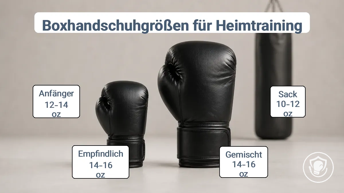 Boxhandschuhe an einem Boxsack, die Passform und Polsterung zeigen