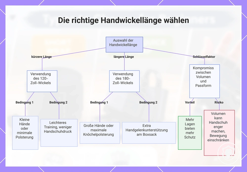 Die richtige Handwickellänge wählen