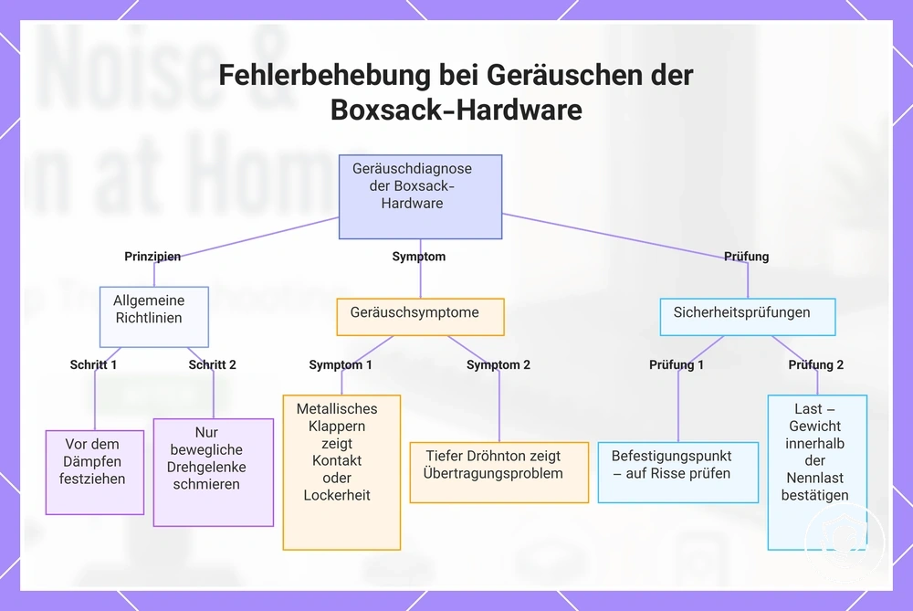 Fehlerbehebung bei Geräuschen der Boxsack-Hardware