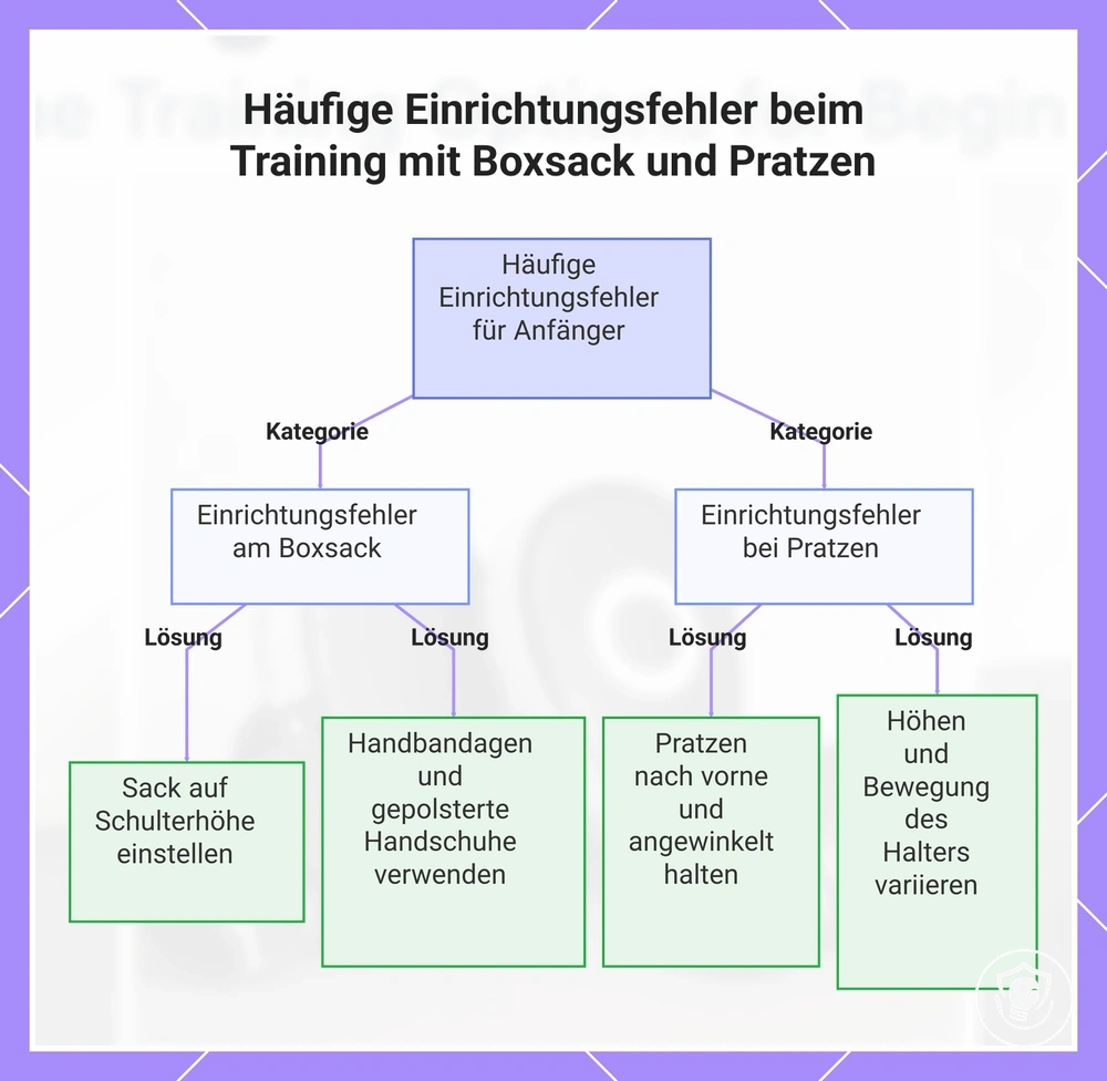 Häufige Einrichtungsfehler beim Training mit Boxsack und Pratzen