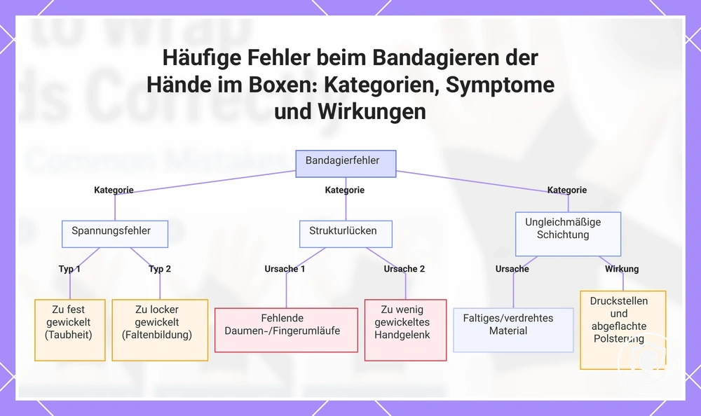 Häufige Fehler beim Bandagieren der Hände im Boxen: Kategorien, Symptome und Wirkungen