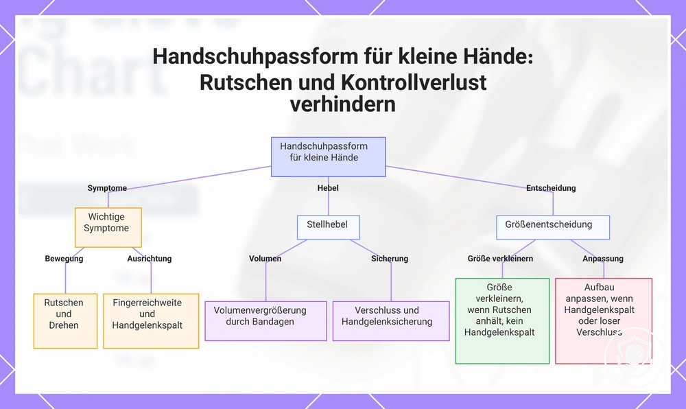 Handschuhpassform für kleine Hände: Rutschen und Kontrollverlust verhindern