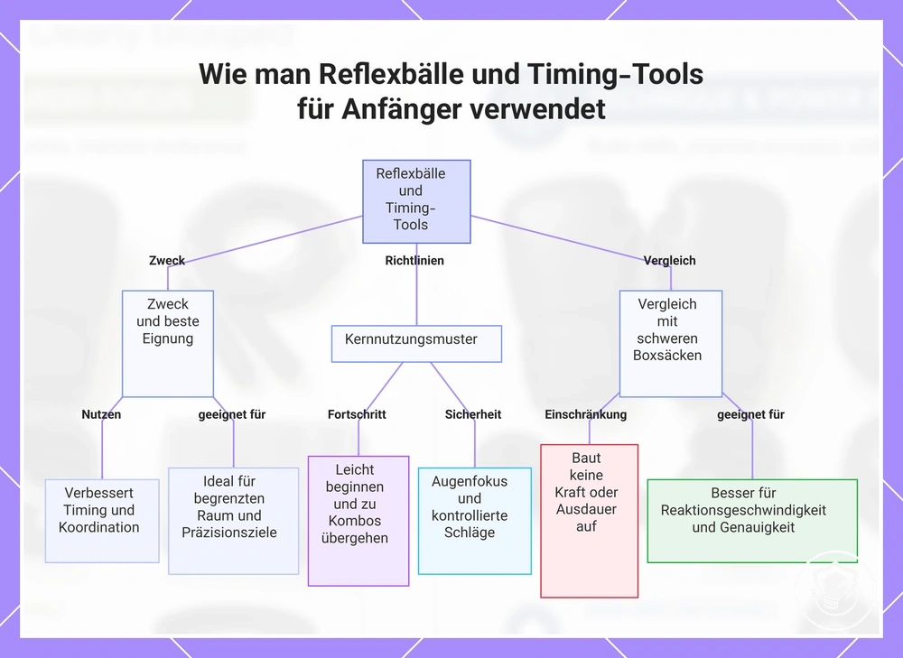 Wie man Reflexbälle und Timing-Tools für Anfänger verwendet