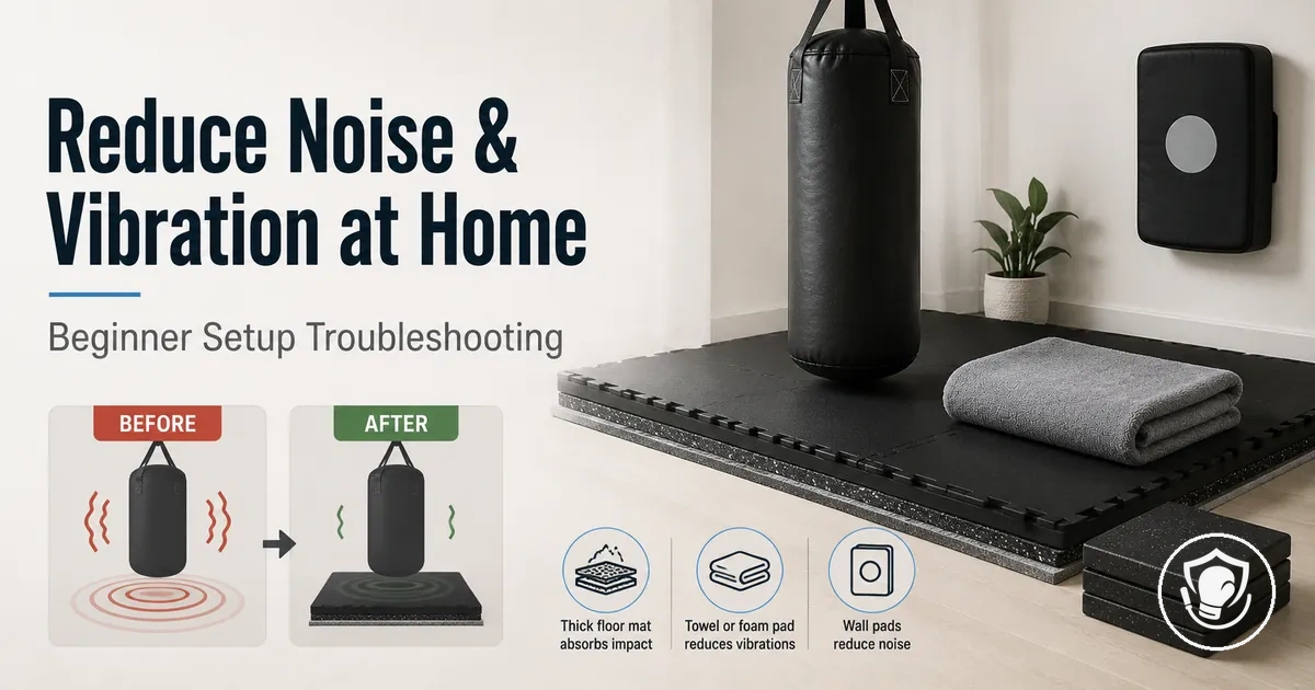 Noise and vibration reduction ideas for beginner home boxing equipment setups