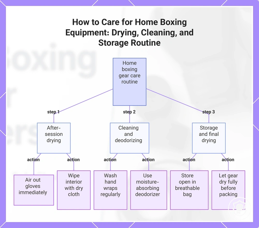 How to Care for Home Boxing Equipment: Drying, Cleaning, and Storage Routine