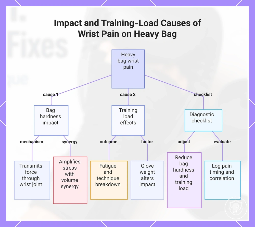 Impact and Training-Load Causes of Wrist Pain on Heavy Bag