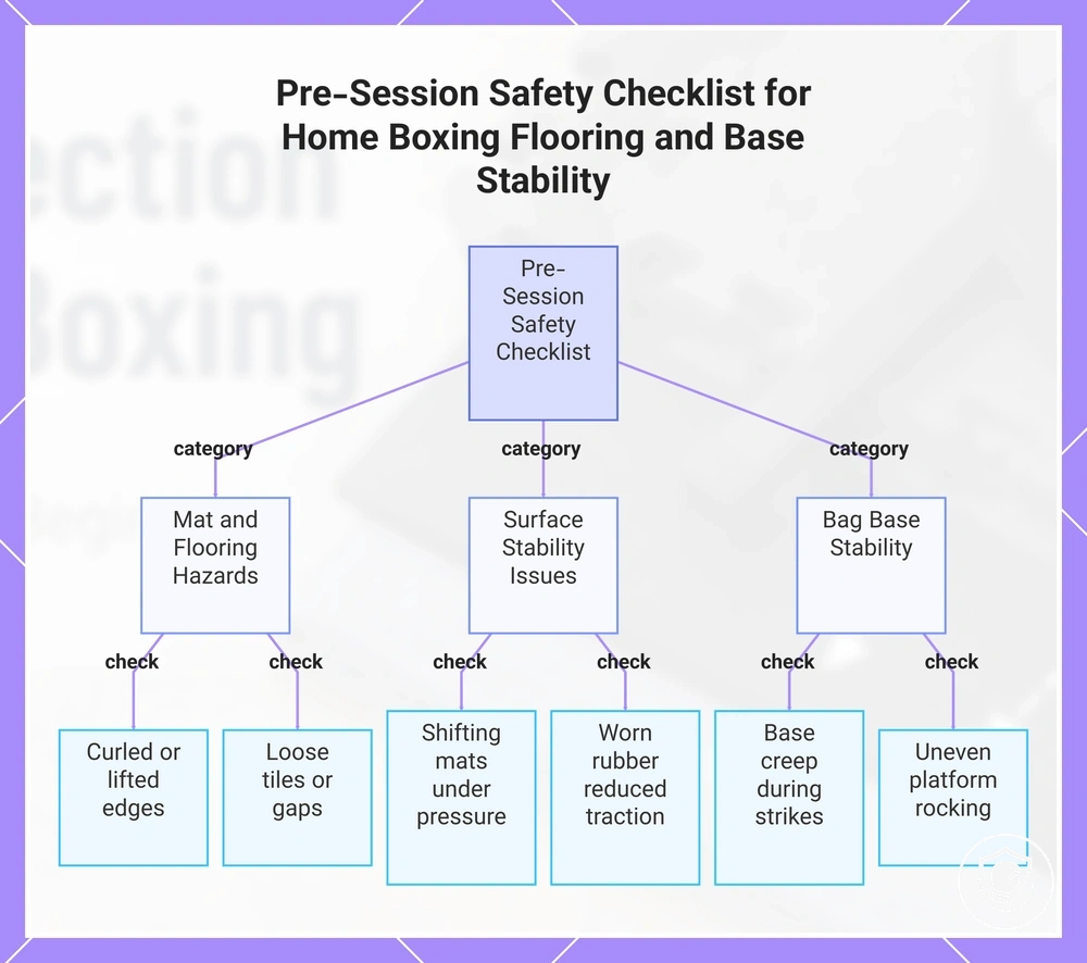 Pre-Session Safety Checklist for Home Boxing Flooring and Base Stability
