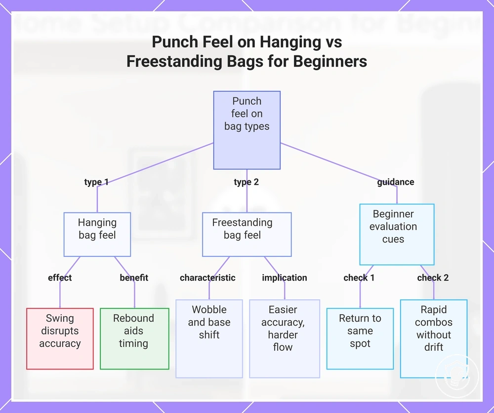 Punch Feel on Hanging vs Freestanding Bags for Beginners