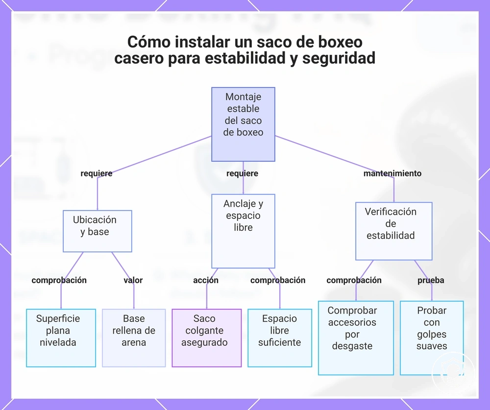 Cómo instalar un saco de boxeo casero para estabilidad y seguridad