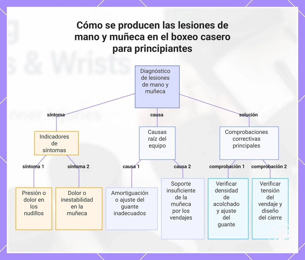 Cómo se producen las lesiones de mano y muñeca en el boxeo casero para principiantes