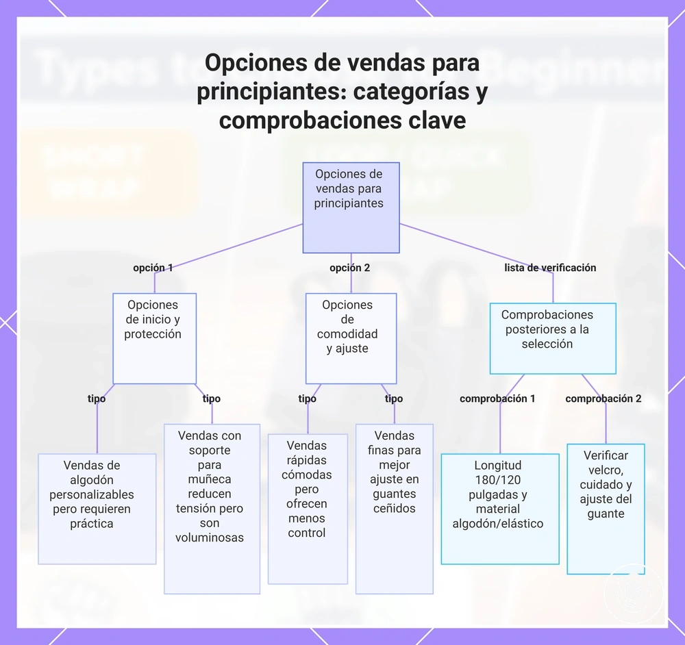 Opciones de vendas para principiantes: categorías y comprobaciones clave