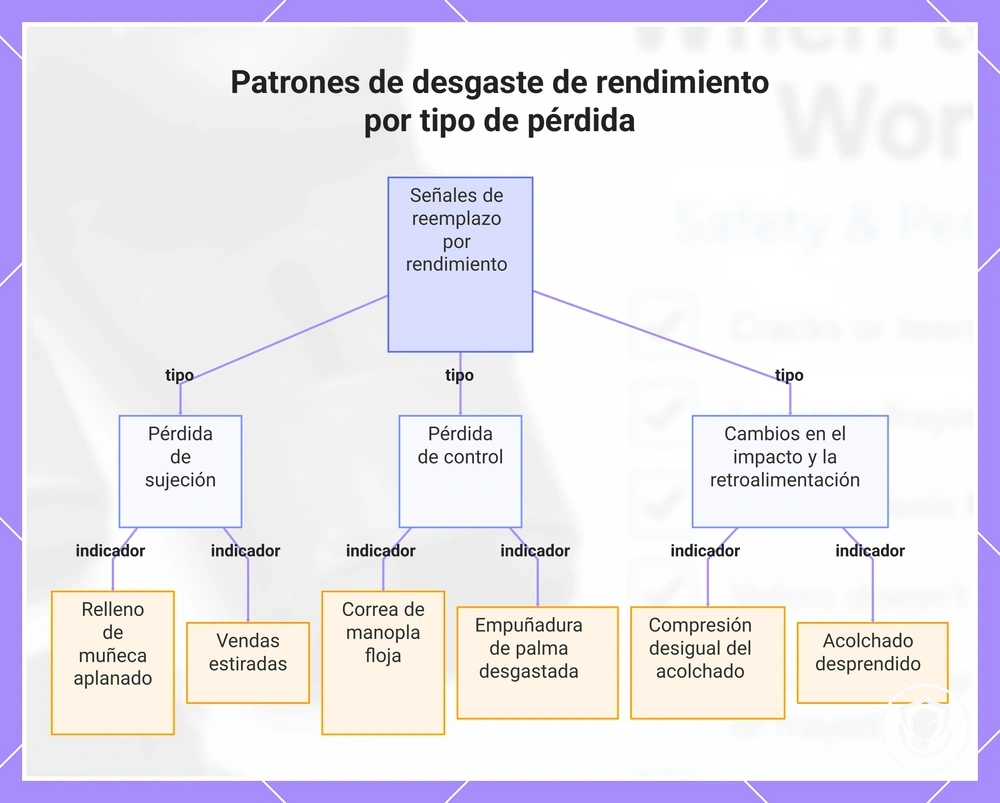 Patrones de desgaste de rendimiento por tipo de pérdida