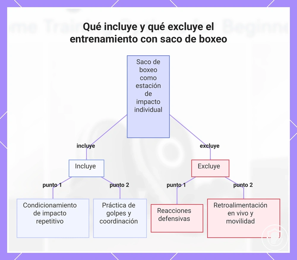 Qué incluye y qué excluye el entrenamiento con saco de boxeo