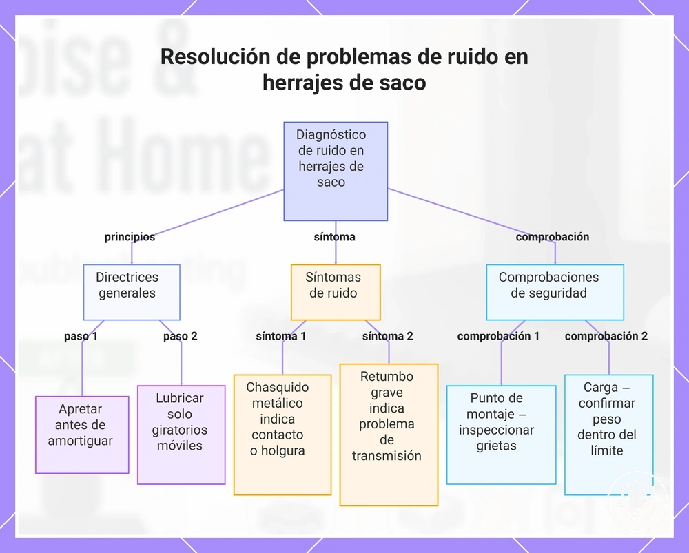 Resolución de problemas de ruido en herrajes de saco
