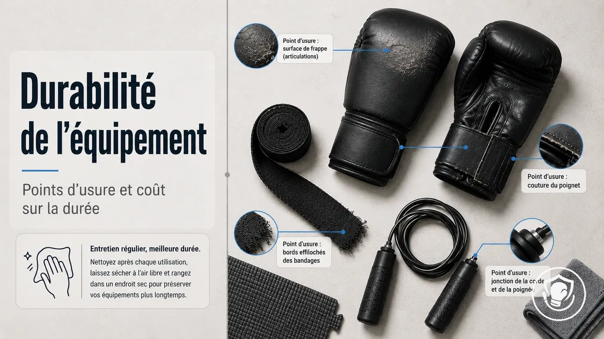 Points d’usure fréquents et entretien de l’équipement de boxe à la maison pour débutants