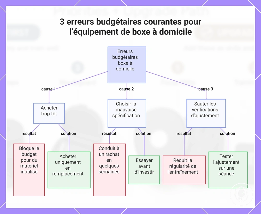 3 erreurs budgétaires courantes pour l’équipement de boxe à domicile