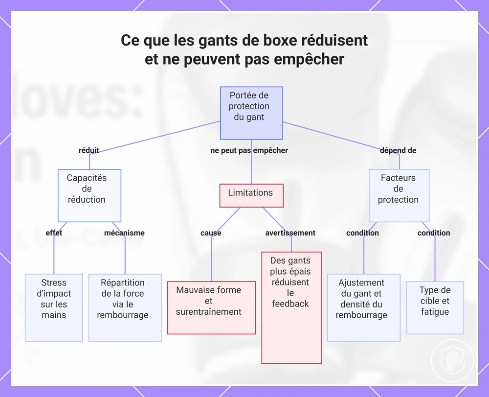 Ce que les gants de boxe réduisent et ne peuvent pas empêcher
