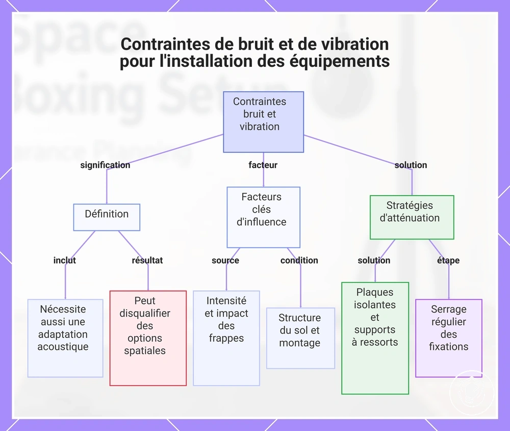 Contraintes de bruit et de vibration pour l'installation des équipements