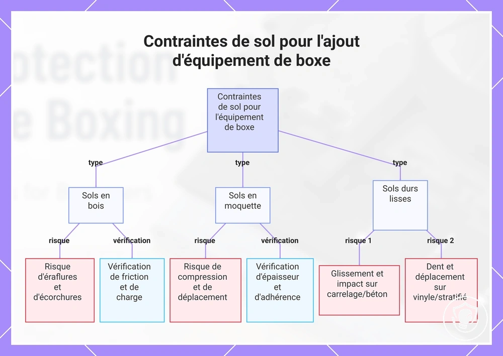 Contraintes de sol pour l'ajout d'équipement de boxe