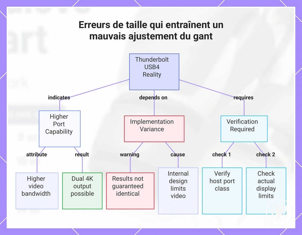 Erreurs de taille qui entraînent un mauvais ajustement du gant
