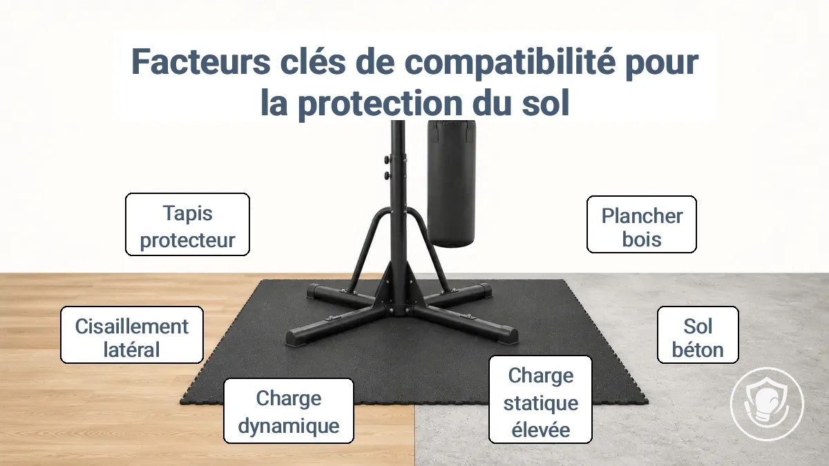 Facteurs de compatibilité pour la protection du sol de l'équipement de boxe à la maison