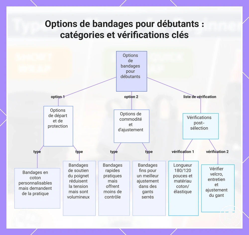 Options de bandages pour débutants : catégories et vérifications clés