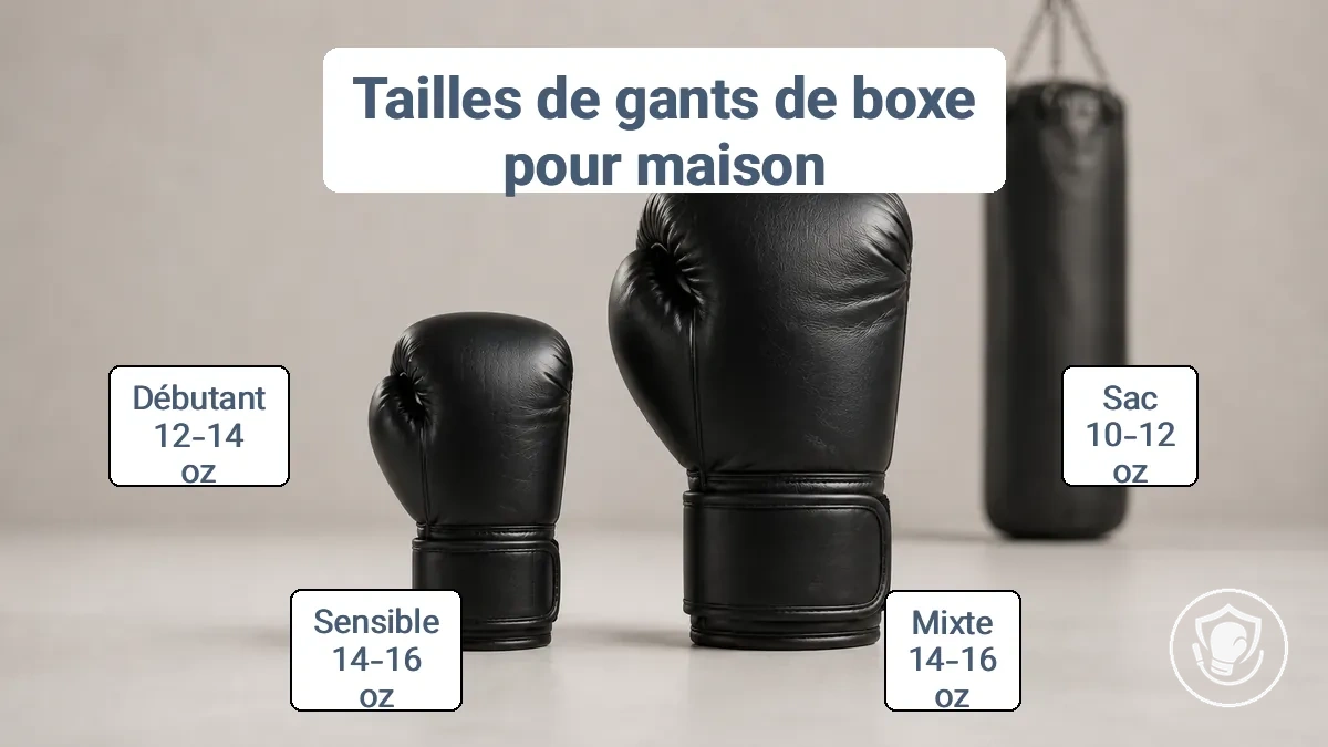 Gants de boxe sur un sac montrant l'ajustement et le rembourrage