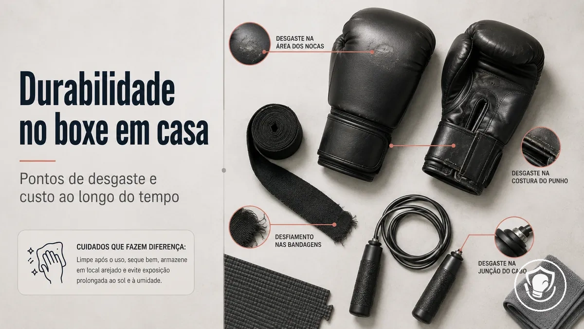Pontos de desgaste e cuidados em equipamentos de boxe em casa para iniciantes