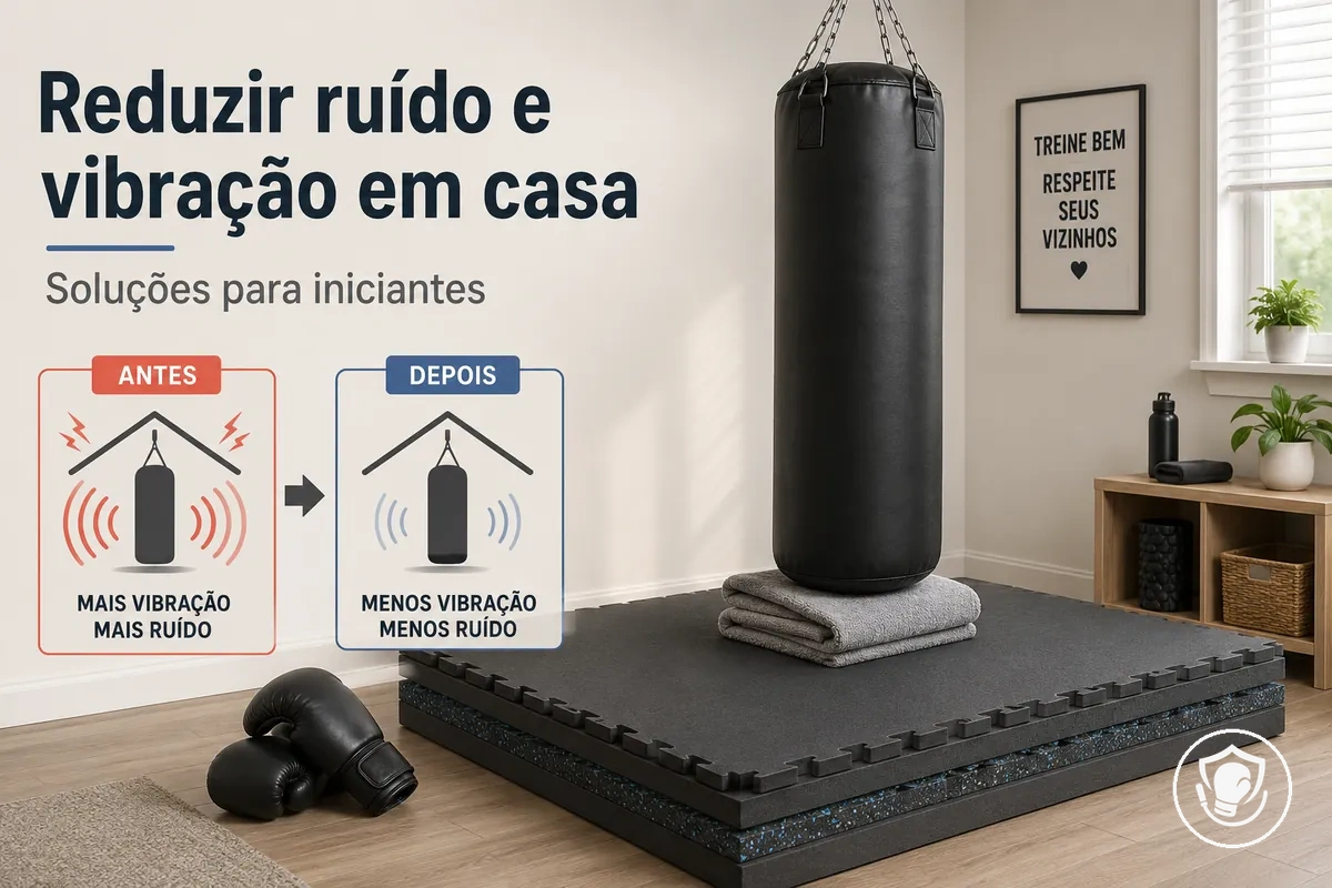 Ideias para reduzir ruído e vibração na montagem de boxe em casa para iniciantes