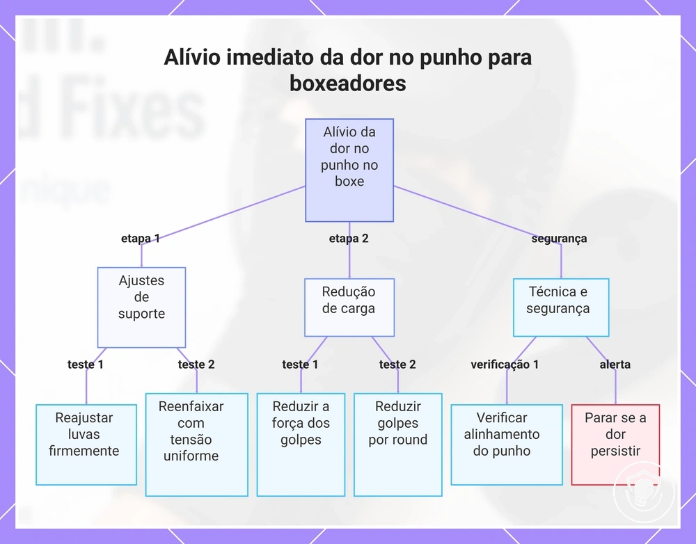 Alívio imediato da dor no punho para boxeadores