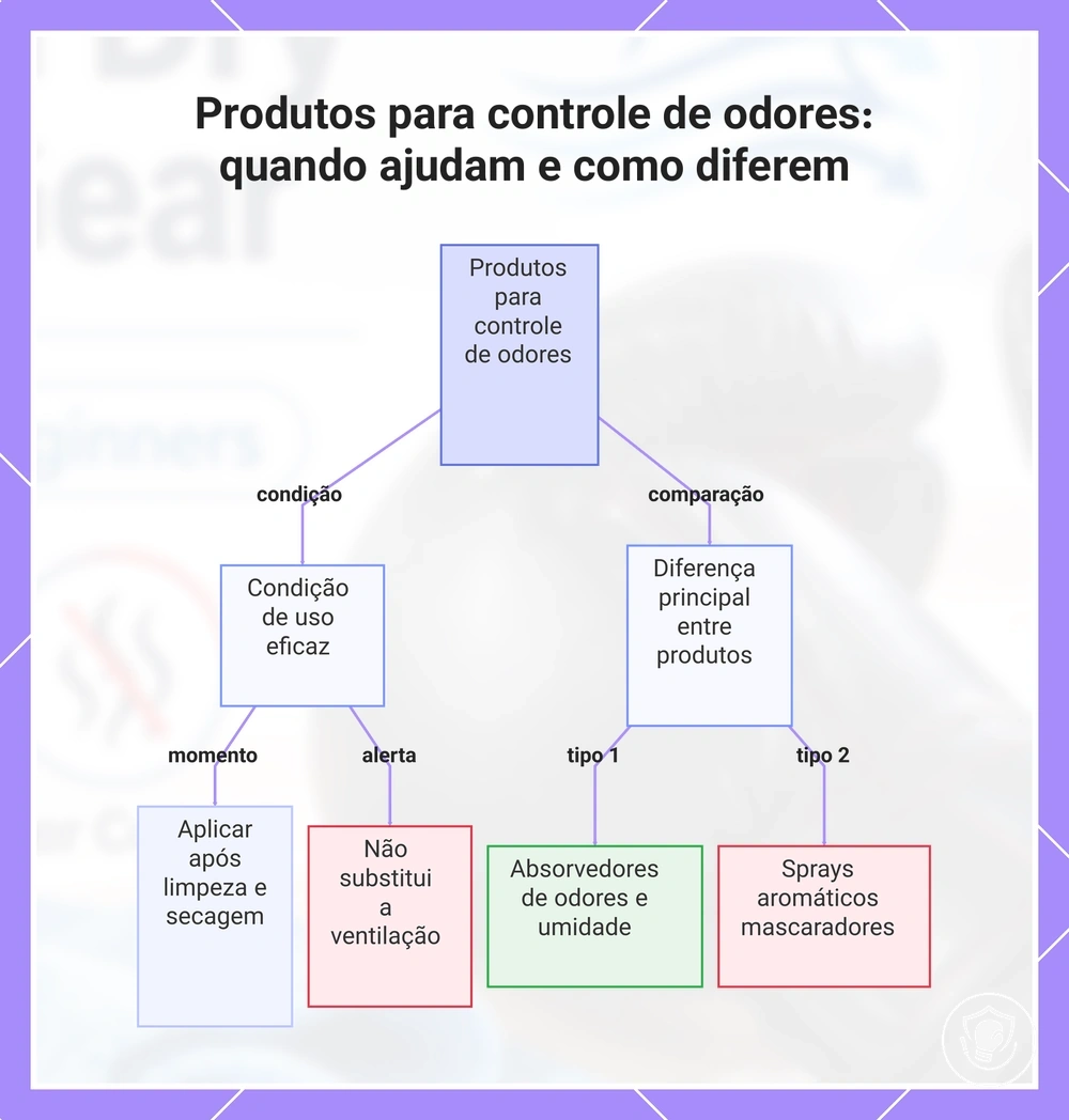 Produtos para controle de odores: quando ajudam e como diferem