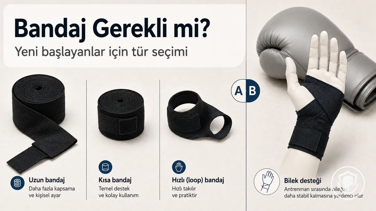 Evde boks yapan yeni başlayanlar için farklı bandaj türleri ve bilek desteği