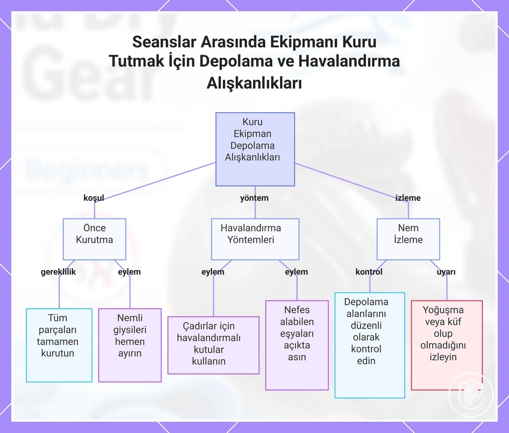 Seanslar Arasında Ekipmanı Kuru Tutmak İçin Depolama ve Havalandırma Alışkanlıkları